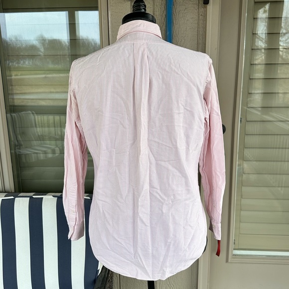 POLO Ralph Lauren Men’s Pink & White Cotton University Stripe BD Shirt - 15/34 - Picture 9 of 12